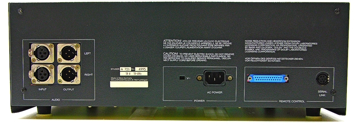 STUDER A721 rear